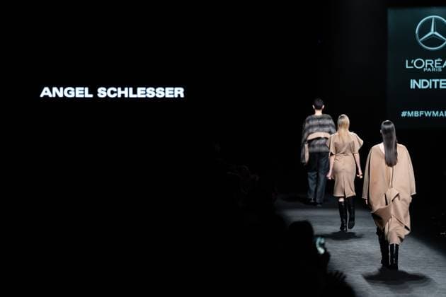 Spanish prominent designer Angel Schlesser presents his new collection at Madrid Fashion Week 2025, the most important fashion event in Spain. At IFEMA, Madrid, February 22, 2025. (20250222131)