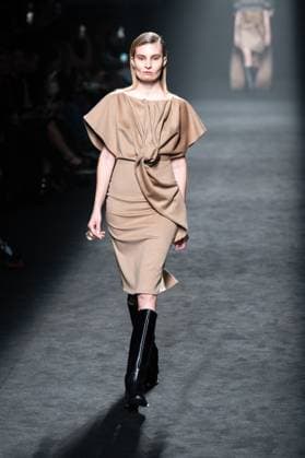 Spanish prominent designer Angel Schlesser presents his new collection at Madrid Fashion Week 2025, the most important fashion event in Spain. At IFEMA, Madrid, February 22, 2025. (2025022296)