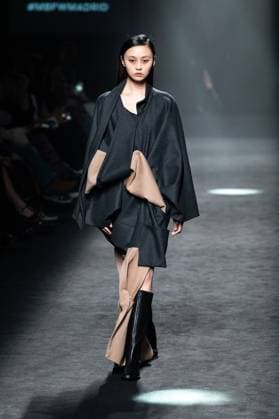 Spanish prominent designer Angel Schlesser presents his new collection at Madrid Fashion Week 2025, the most important fashion event in Spain. At IFEMA, Madrid, February 22, 2025. (2025022299)