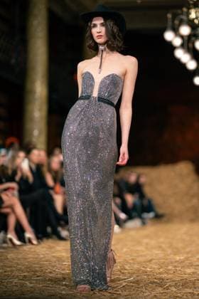 Aadnevik - Runway - LFW February 2024 LONDON, ENGLAND - 18 FEBRUARY: A model catwalks at the Aadnevik show during London Fashion Week February 2024 at on the 18 February, 2024 in London, England., Credit:Lounis Tiar Avalon United Kingdom, London  Copyright: xLounisxTiarx xAvalonx 0968551096