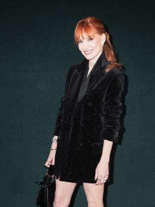 Milan, Milan Women s Fashion Week: Fall Winter 2025 - Gucci Fashion Show - Guests Milan, Milan Women s Fashion Week: Fall Winter 2025 - Gucci Fashion Show - Guests - In the photo: Jessica Chastain Milan Italy  Copyright: xIPA ABACAx