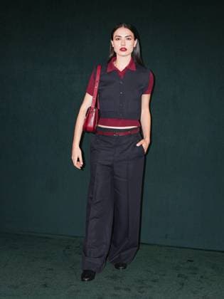 Milan, Italy: Milan, Milan Women s Fashion Week: Fall Winter 2025 - Gucci Fashion Show - Guests - In the photo: Romana Maggiora Vergano Milan Italy  - ZUMAp169 20250225_zea_p169_338 Copyright: xRiccardoxGiordanox