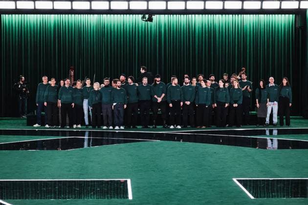 Milan, Milan, Milan Women s Fashion Week: Fall Winter 2025 - Gucci Fashion Show - Catwalk Milan, Milan Women s Fashion Week: Fall Winter 2025 - Women s Fashion, Fall Winter 2025 - Gucci Fashion Show - Catwalk. In the photo: Model- Women s Fashion, Fall Winter 2025 - Gucci Fashion Show - Catwalk. In the photo: Final Milan Italy  Copyright: xIPA ABACAx