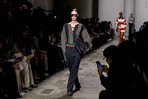 February 25, 2025, Milan, Italy: A proposal by Iceberg presented at Milan s Fashion Week, Milan, Italy, 25 February 2025. The event will run until 03 March. ANSA Milan Italy  - ZUMAa110 20250225_zaf_a110_040 Copyright: xMouradxBaltixTouatix