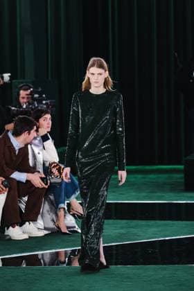 MFW - Gucci Runway Model walks for Gucci show during Milan Fashion Week in Milan, Italy on February 25, 2025. Photo by Alessandro Bremec IPA ABACAPRESS.COM Milan Italy  Copyright: xIPA ABACAx
