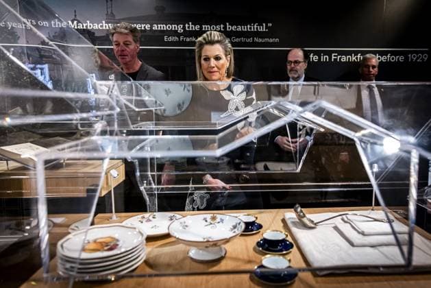 New York, The Netherlands, 2025-02-25 17:03:54 NEW YORK, 25-02-2025, Center for Jewish HistoryQueen Maxima visits Anne Frank - The Exhibition at the Center for Jewish History in Manhattan, New York City. The exhibition highlights the life of Anne Frank (1929-1945) in the context of the Second World War and the persecution of the Jews. The focus is on the full-size replica of the Secret Annex, the hiding place of Anne Frank, her parents and sister, together with four other Jewish people in hiding.PHOTO: NLBeeld POOL Patrick van Katwijk Credit: NL Beeld Patrick van Emst  Copyright: xx x