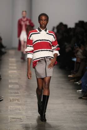 Milan, Italy: Milan, Milan Women s Fashion Week: Fall Winter 2025 26 - Women s Fashion, Fall Winter 2025 26 - Iceberg fashion show - catwalk in the photo: Model Milan Italy  - ZUMAp169 20250225_zea_p169_531 Copyright: xRiccardoxGIordanox