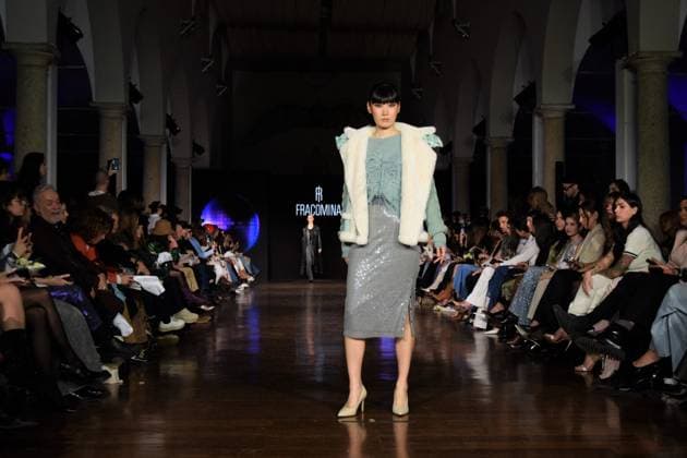 Milan,Italy FRACOMINA FW 2025-2026 at MFW Milan,Italy FRACOMINA FW 2025-2026 MFW In the photo:FRACOMINA show fashion show Milan  Copyright: xIPA ABACAx