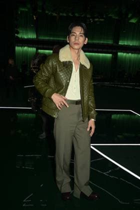 Milan, Milan Women s Fashion Week: Fall Winter 2025 - Gucci Fashion Show - Guests Milan, Milan Women s Fashion Week: Fall Winter 2025 - Women s Fashion, Fall Winter 2025.- Gucci fashion show - guests in the photo: Austin Lin MILAN Italy  Copyright: xIPA ABACAx