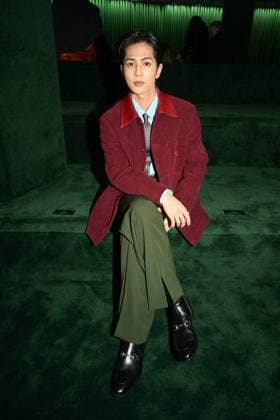 Milan, Milan Women s Fashion Week: Fall Winter 2025 - Gucci Fashion Show - Guests Milan, Milan Women s Fashion Week: Fall Winter 2025 - Women s Fashion, Fall Winter 2025.- Gucci fashion show - guests in the photo: Jun Shison MILAN Italy  Copyright: xIPA ABACAx