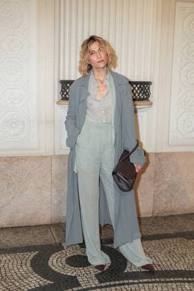 Milan, Milan Women s Fashion Week: Fall Winter 2025 26 - Alberta Ferretti fashion show - guests Milan, Milan Women s Fashion Week: Fall Winter 2025 26 - Women s Fashion, Fall Winter 2025 26.- Alberta Ferretti fashion show - guests - In the photo: Anna Foglietta MILAN Italy  Copyright: xIPA ABACAx