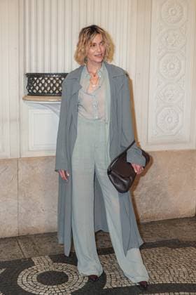Milan, Milan Women s Fashion Week: Fall Winter 2025 26 - Alberta Ferretti fashion show - guests Milan, Milan Women s Fashion Week: Fall Winter 2025 26 - Women s Fashion, Fall Winter 2025 26.- Alberta Ferretti fashion show - guests - In the photo: Anna Foglietta MILAN Italy  Copyright: xIPA ABACAx