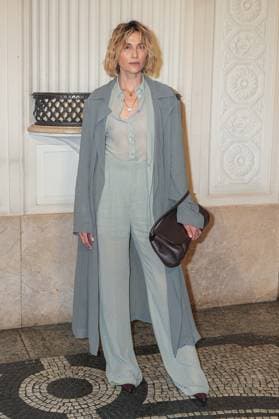 Milan, Milan Women s Fashion Week: Fall Winter 2025 26 - Alberta Ferretti fashion show - guests Milan, Milan Women s Fashion Week: Fall Winter 2025 26 - Women s Fashion, Fall Winter 2025 26.- Alberta Ferretti fashion show - guests - In the photo: Anna Foglietta MILAN Italy  Copyright: xIPA ABACAx