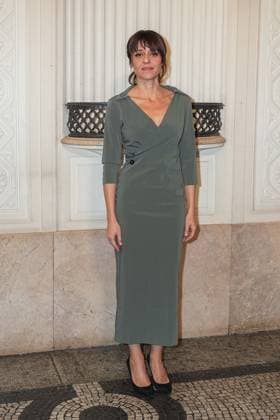 Milan, Milan Women s Fashion Week: Fall Winter 2025 26 - Alberta Ferretti fashion show - guests Milan, Milan Women s Fashion Week: Fall Winter 2025 26 - Women s Fashion, Fall Winter 2025 26.- Alberta Ferretti fashion show - guests - In the photo: Vanessa Scalera MILAN Italy  Copyright: xIPA ABACAx