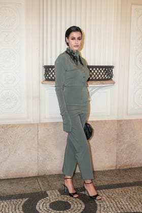 Milan, Italy: Milan, Milan Women s Fashion Week: Fall Winter 2025 26 - Women s Fashion, Fall Winter 2025 26.- Alberta Ferretti fashion show - guests - In the photo: Alice Sabatini Milan Italy  - ZUMAp169 20250225_zea_p169_719 Copyright: xRiccardoxGIordanox