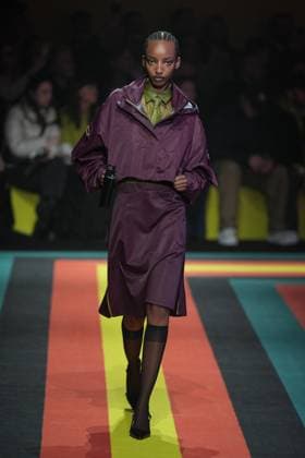 Milan, Milan Women s Fashion Week: Fall Winter 2025 26 - K—WAY Runway Show Milan, Milan Women s Fashion Week: Fall Winter 2025 26 - Women s Fashion, Fall Winter 2025 26 - K-Way fashion show - catwalk in the photo: Model MILAN Italy  Copyright: xIPA ABACAx