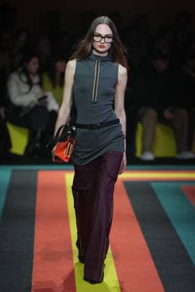 Milan, Milan Women s Fashion Week: Fall Winter 2025 26 - K—WAY Runway Show Milan, Milan Women s Fashion Week: Fall Winter 2025 26 - Women s Fashion, Fall Winter 2025 26 - K-Way fashion show - catwalk in the photo: Model MILAN Italy  Copyright: xIPA ABACAx