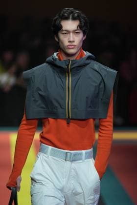 Milan, Milan Women s Fashion Week: Fall Winter 2025 26 - K—WAY Runway Show Milan, Milan Women s Fashion Week: Fall Winter 2025 26 - Women s Fashion, Fall Winter 2025 26 - K-Way fashion show - catwalk in the photo: Model MILAN Italy  Copyright: xIPA ABACAx