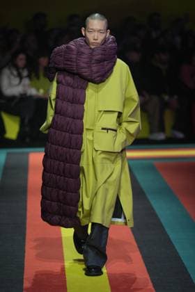 Milan, Milan Women s Fashion Week: Fall Winter 2025 26 - K—WAY Runway Show Milan, Milan Women s Fashion Week: Fall Winter 2025 26 - Women s Fashion, Fall Winter 2025 26 - K-Way fashion show - catwalk in the photo: Model MILAN Italy  Copyright: xIPA ABACAx