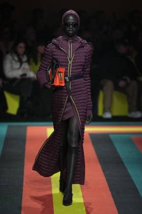 Milan, Milan Women s Fashion Week: Fall Winter 2025 26 - K—WAY Runway Show Milan, Milan Women s Fashion Week: Fall Winter 2025 26 - Women s Fashion, Fall Winter 2025 26 - K-Way fashion show - catwalk in the photo: Model MILAN Italy  Copyright: xIPA ABACAx