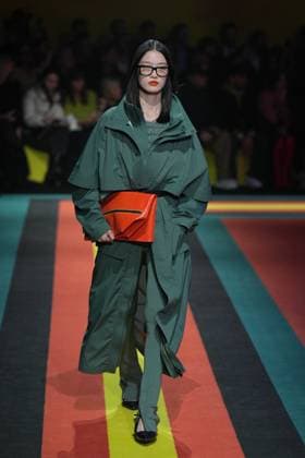 Milan, Milan Women s Fashion Week: Fall Winter 2025 26 - K—WAY Runway Show Milan, Milan Women s Fashion Week: Fall Winter 2025 26 - Women s Fashion, Fall Winter 2025 26 - K-Way fashion show - catwalk in the photo: Model MILAN Italy  Copyright: xIPA ABACAx