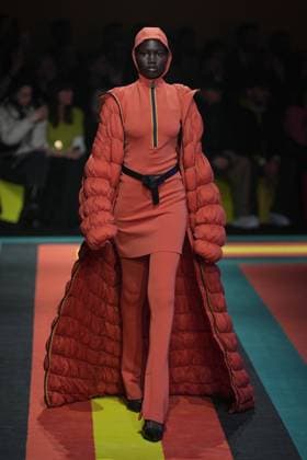 Milan, Milan Women s Fashion Week: Fall Winter 2025 26 - K—WAY Runway Show Milan, Milan Women s Fashion Week: Fall Winter 2025 26 - Women s Fashion, Fall Winter 2025 26 - K-Way fashion show - catwalk in the photo: Model MILAN Italy  Copyright: xIPA ABACAx