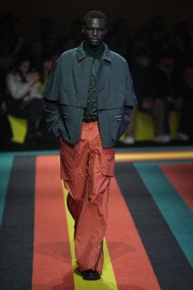Milan, Milan Women s Fashion Week: Fall Winter 2025 26 - K—WAY Runway Show Milan, Milan Women s Fashion Week: Fall Winter 2025 26 - Women s Fashion, Fall Winter 2025 26 - K-Way fashion show - catwalk in the photo: Model MILAN Italy  Copyright: xIPA ABACAx