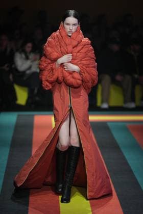 Milan, Milan Women s Fashion Week: Fall Winter 2025 26 - K—WAY Runway Show Milan, Milan Women s Fashion Week: Fall Winter 2025 26 - Women s Fashion, Fall Winter 2025 26 - K-Way fashion show - catwalk in the photo: Model MILAN Italy  Copyright: xIPA ABACAx