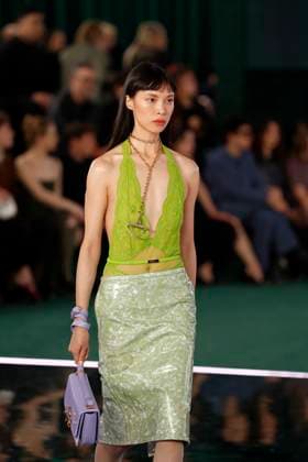 Gucci ready to wear fall winter 2025, Milan, February 2025. Gucci ready to wear fall winter 2025 runway at Milan fashion week, 25 February 2025., Credit:x Avalon London, UK  Copyright: xxx xAvalonx 0968818652