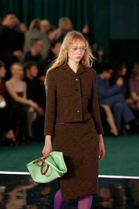 Gucci ready to wear fall winter 2025, Milan, February 2025. Gucci ready to wear fall winter 2025 runway at Milan fashion week, 25 February 2025., Credit:x Avalon London, UK  Copyright: xxx xAvalonx 0968818743