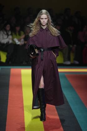 Milan, Italy: Milan, Milan Women s Fashion Week: Fall Winter 2025 26 - Women s Fashion, Fall Winter 2025 26 - K-Way fashion show - catwalk in the photo: Model Milan Italy  - ZUMAp169 20250225_zea_p169_785 Copyright: xRiccardoxGIordanox