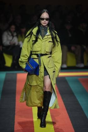 Milan, Italy: Milan, Milan Women s Fashion Week: Fall Winter 2025 26 - Women s Fashion, Fall Winter 2025 26 - K-Way fashion show - catwalk in the photo: Model Milan Italy  - ZUMAp169 20250225_zea_p169_793 Copyright: xRiccardoxGIordanox