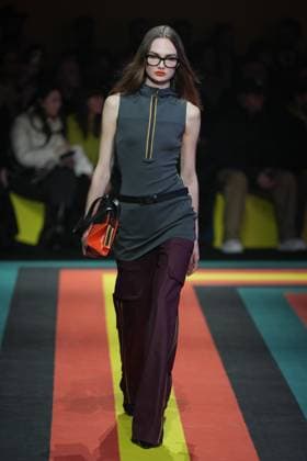 Milan, Milan Women s Fashion Week: Fall Winter 2025 26 - Women s Fashion, Fall Winter 2025 26 - K-Way fashion show - catwalk in the photo: Model  Copyright: xRiccardoxGIordanox xipa-agency.netx xModaxMilanox IPA_Agency_IPA54569349