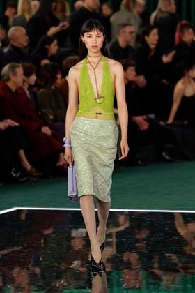Gucci ready to wear fall winter 2025, Milan, February 2025. Gucci ready to wear fall winter 2025 runway at Milan fashion week, 25 February 2025., Credit:x Avalon London, UK  Copyright: xxx xAvalonx 0968818916