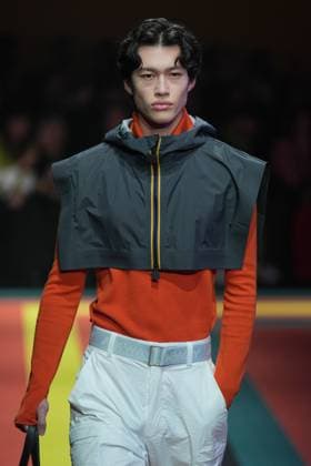 Milan, Milan Women s Fashion Week: Fall Winter 2025 26 - Women s Fashion, Fall Winter 2025 26 - K-Way fashion show - catwalk in the photo: Model  Copyright: xRiccardoxGIordanox xipa-agency.netx xModaxMilanox IPA_Agency_IPA54569371