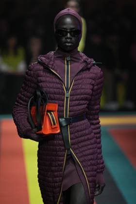 Milan, Italy: Milan, Milan Women s Fashion Week: Fall Winter 2025 26 - Women s Fashion, Fall Winter 2025 26 - K-Way fashion show - catwalk in the photo: Model Milan Italy  - ZUMAp169 20250225_zea_p169_802 Copyright: xRiccardoxGIordanox