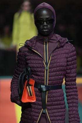 Milan, Italy: Milan, Milan Women s Fashion Week: Fall Winter 2025 26 - Women s Fashion, Fall Winter 2025 26 - K-Way fashion show - catwalk in the photo: Model Milan Italy  - ZUMAp169 20250225_zea_p169_803 Copyright: xRiccardoxGIordanox