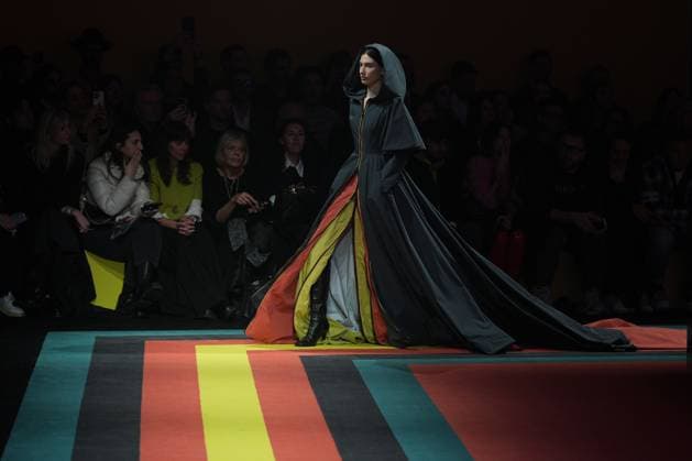 Milan, Milan Women s Fashion Week: Fall Winter 2025 26 - Women s Fashion, Fall Winter 2025 26 - K-Way fashion show - catwalk in the photo: Model  Copyright: xRiccardoxGIordanox xipa-agency.netx xModaxMilanox IPA_Agency_IPA54569382
