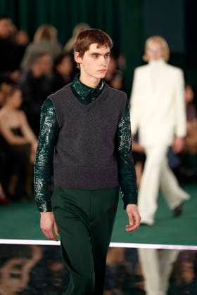 Gucci ready to wear fall winter 2025, Milan, February 2025. Gucci ready to wear fall winter 2025 runway at Milan fashion week, 25 February 2025., Credit:x Avalon London, UK  Copyright: xxx xAvalonx 0968819407