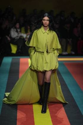 Milan, Italy: Milan, Milan Women s Fashion Week: Fall Winter 2025 26 - Women s Fashion, Fall Winter 2025 26 - K-Way fashion show - catwalk in the photo: Model Milan Italy  - ZUMAp169 20250225_zea_p169_841 Copyright: xRiccardoxGIordanox