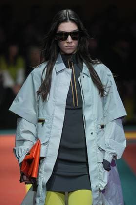 Milan, Italy: Milan, Milan Women s Fashion Week: Fall Winter 2025 26 - Women s Fashion, Fall Winter 2025 26 - K-Way fashion show - catwalk in the photo: Model Milan Italy  - ZUMAp169 20250225_zea_p169_847 Copyright: xRiccardoxGIordanox