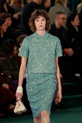 Gucci ready to wear fall winter 2025, Milan, February 2025. Gucci ready to wear fall winter 2025 runway at Milan fashion week, 25 February 2025., Credit:x Avalon London, UK  Copyright: xxx xAvalonx 0968820142