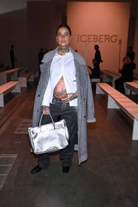 Milan, Milan Women s Fashion Week: Fall Winter 2025 26 - Women s Fashion, Fall Winter 2025 26.- ICEBERG fashion show - front row In the photo: Zoe Cristofoli  Copyright: xRiccardoxGIordanox xipa-agency.netx xRiccardoxGiordanox IPA_Agency_IPA54570964