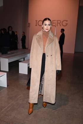 Milan, Milan Women s Fashion Week: Fall Winter 2025 26 - Women s Fashion, Fall Winter 2025 26.- ICEBERG fashion show - front row In the photo: guest  Copyright: xRiccardoxGIordanox xipa-agency.netx xRiccardoxGiordanox IPA_Agency_IPA54571017