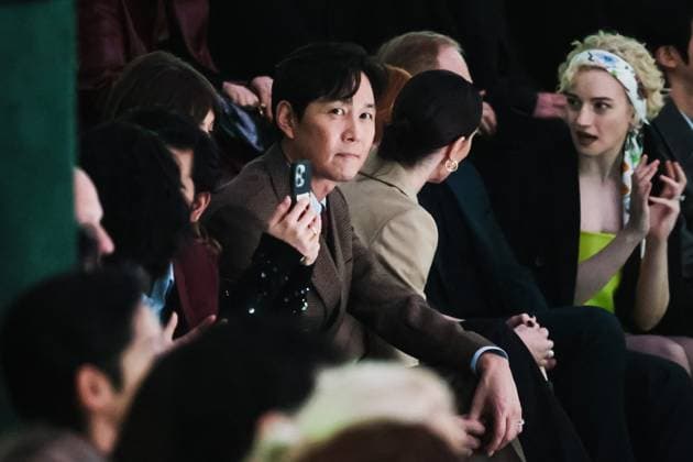Milan, Milan Women s Fashion Week: Fall Winter 2025 - Gucci Fashion Show - Front Row Guests Milan, Milan Women s Fashion Week: Fall Winter 2025 - Women s Fashion, Fall Winter 2025 - Gucci Fashion Show - Guests. In the photo: Lee Jung-jae (Actor and protagonist of the Netflix TV series Squid Game) Milan Italy  Copyright: xIPA ABACAx