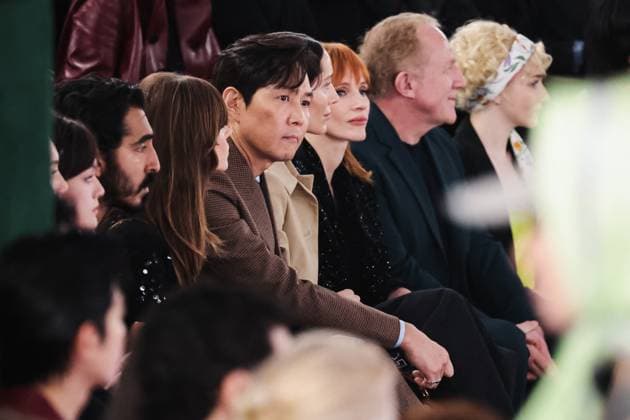 Milan, Milan Women s Fashion Week: Fall Winter 2025 - Gucci Fashion Show - Front Row Guests Milan, Milan Women s Fashion Week: Fall Winter 2025 - Women s Fashion, Fall Winter 2025 - Gucci Fashion Show - Guests. In the photo: Lee Jung-jae (Actor and protagonist of the Netflix TV series Squid Game) Milan Italy  Copyright: xIPA ABACAx