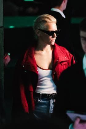 Milan, Milan Women s Fashion Week: Fall Winter 2025 - Gucci Fashion Show - Front Row Guests Milan, Milan Women s Fashion Week: Fall Winter 2025 - Women s Fashion, Fall Winter 2025 - Gucci Fashion Show - Guests. In the photo: Erika Linder (Model and actress) Milan Italy  Copyright: xIPA ABACAx