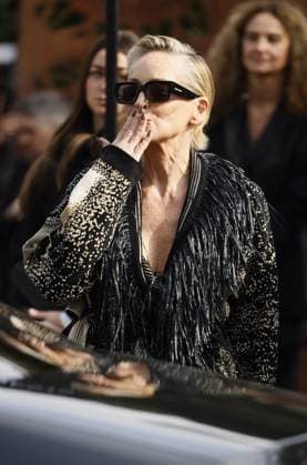 MFW - Sharon Stone Arrives at Antonio Marras Fashion Show Sharon Stone arrives at Antonio Marras Fashion Show during the Milan Fashion Week Womenswear Fall Winter 2025 2026 on February 26, 2025 in Milan, Italy. Photo by Marco Piovanotto ABACAPRESS.COM Milan Italy  Copyright: xPiovanottoxMarco ABACAx