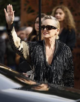 MFW - Sharon Stone Arrives at Antonio Marras Fashion Show Sharon Stone arrives at Antonio Marras Fashion Show during the Milan Fashion Week Womenswear Fall Winter 2025 2026 on February 26, 2025 in Milan, Italy. Photo by Marco Piovanotto ABACAPRESS.COM Milan Italy  Copyright: xPiovanottoxMarco ABACAx