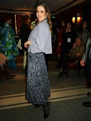 Milan, Italy: Milan, Milan Women s Fashion Week: Fall Winter 2025 - Luisa Beccaria fashion show - front row - In the photo: Carolina Kostner Milan Italy  - ZUMAp169 20250226_zea_p169_508 Copyright: xSimonaxChiocciax